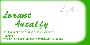 lorant antalfy business card